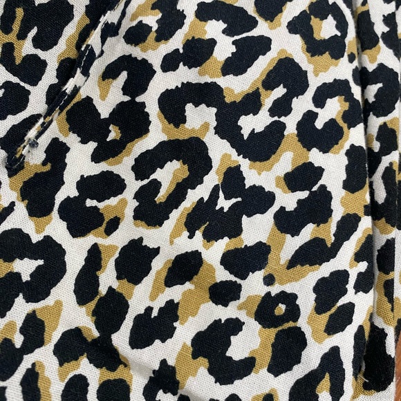 5 for $25 J.Crew Women's Animal Print Pants Linen Cotton Size 00 - Picture 6 of 7